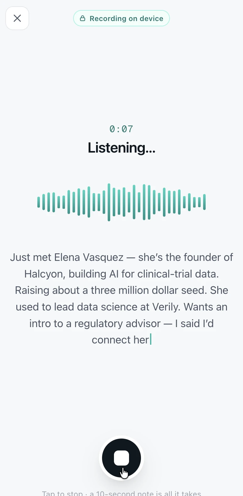 LinkMe Voice-to-Card capture